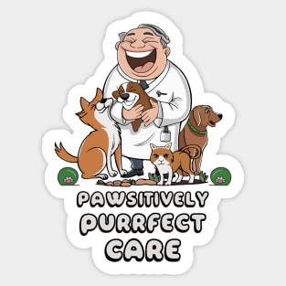 pawsitively purrfect care Sticker